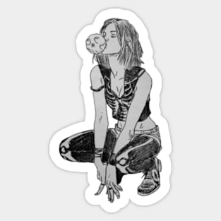 Rocker girl Sticker